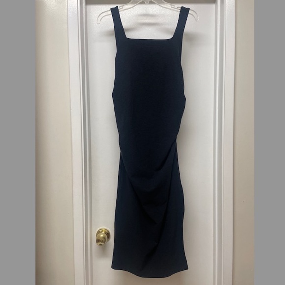 BEYOND YOGA Bump Icon Maternity Dress Spacedye Black EUC - Picture 4 of 11